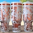 thumbnail image 2 of Star Mug Tattooed And Employed 40Oz Tumbler, , 40 Oz Quencher Tumbler Rose Andagger Tattoo Flash Style - Tumbler With Handle, To-Go Coffee Mug 40oz, 2 of 4