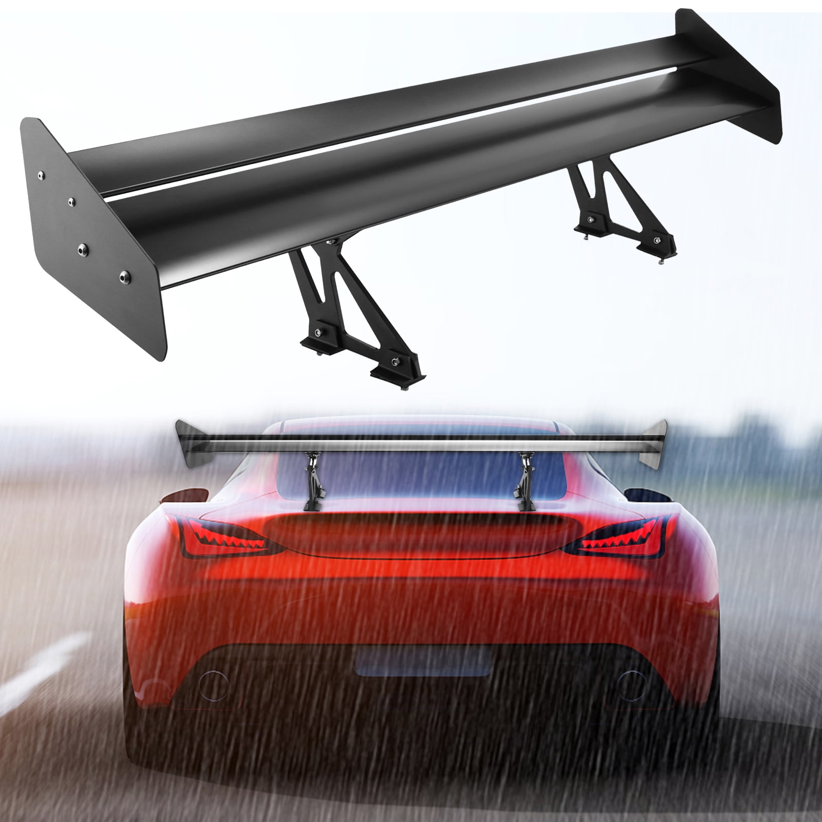 VEVOR 53" Universal GT Wing Spoiler Lightweight Aluminum Rear Spoiler