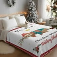 thumbnail image 2 of Throw Blanket Fleece Throw Blanket 50x60in, Christmas Lazy Red Flowers Soft Lightweight Bed Blankets Winter Snowflakes Fuzzy Couch Blankets for All Season, 2 of 8