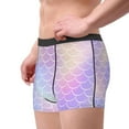 thumbnail image 3 of Wukai Fish Scale1 Print Men’s Underwear Breathable Boxer Briefs,&nbsp;Moisture Wicking & Breathable-Small, 3 of 7