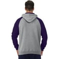 thumbnail image 3 of Jerzees Mens NuBlend Color-Block Raglan Pull Over Hooded Sweatshirt, L, 3 of 7