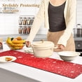 thumbnail image 2 of FREEAMG Winter Red Snow Long Trivet Table Runner Non-Slip Heat Resistant Table Protector Waterproof Easy to Clean Christmas Snowy Hot Pads Pot Holders Table Mats, 2 of 7