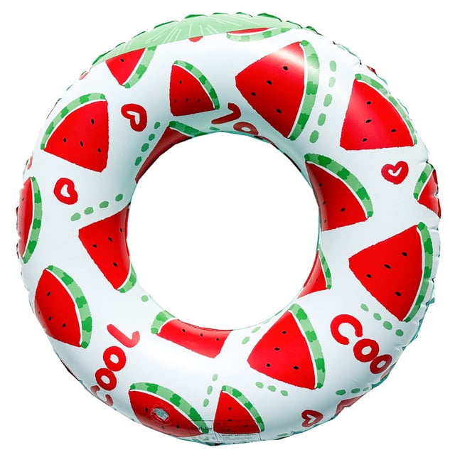 Tubo Natación Soplado Sandía Inflable Con Anillo A Prueba Fuga para La Playa Piscina (90#)