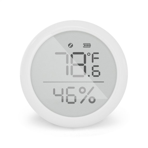 Sensor TH Irfora Tuya Smart Zigbee Sensor de temperatura y humedad con pantalla LCD Sensor de alta precisión T&H Trabaja con Gateway Hub Escena de automatización del hogar Irfora Sensor TH