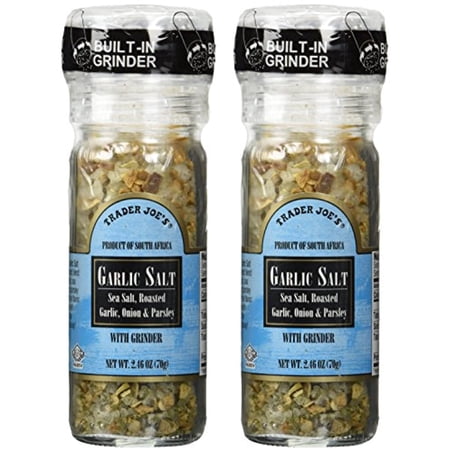 TJ Garlic Salt With Grinder, 2-Pack