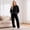 Black, variant on Women's 2 Piece Hooded Lounge Set Matching Sweatsuits 2 Pc Lounge Sets for Women , Airport Travel Outfits, Comfy Athleisure Fall Winter Clothes ,wide Leg Palazzo Pants