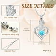 thumbnail image 2 of Rose Flower Urn Necklace for Ashes with Birthstone Stainless Steel Cremation Jewelry for Ashes Heart Keepsake Memorial Locket Jewelry, 2 of 7