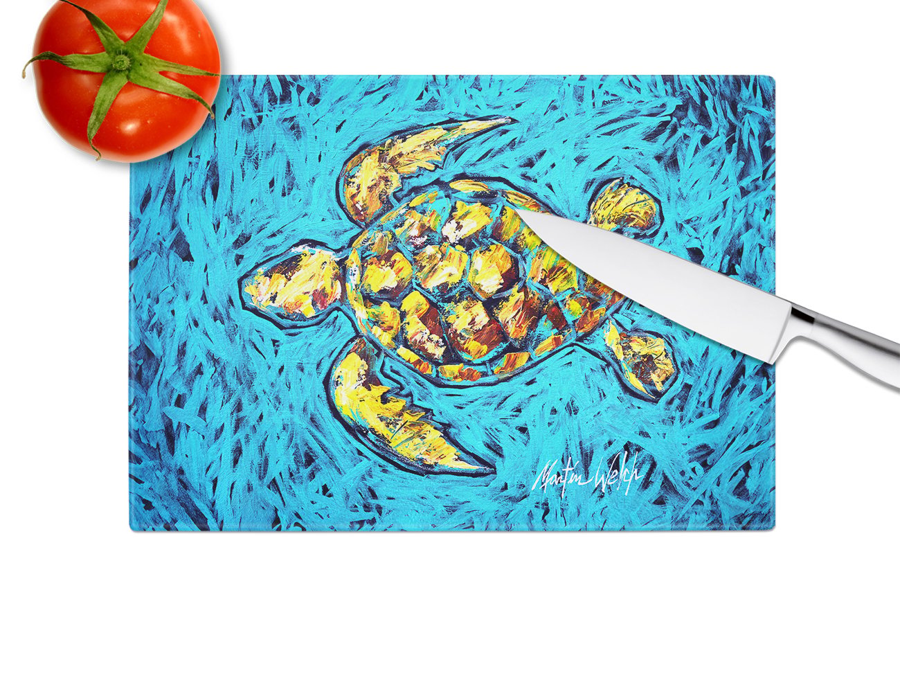 thumbnail image 4 of Turtle Drive Glass Cutting Board 12 in x 15 in, 4 of 5