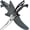 Black Grey, variant on Kitchen Shears - Stainless Poultry, Meat & with Black Leather Sheath for