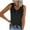 Black, variant on Women's Ribbed Basic Tank Top Summer Stretch V-Neck Button Down Undershirt Slim Fit Sleeveless Layering and Everyday Wear Tops Black