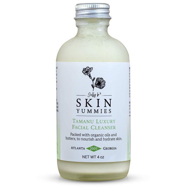 Limpiador facial de lujo Tamanu de Sally B/leche limpiadora para pieles sensibles/ por EWG/alivio del enrojecimiento/4 oz