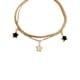thumbnail image 2 of Pulsera de oro laminado con estrellas negras con blanco, 2 of 5