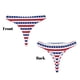 thumbnail image 3 of Fotbe American Patriotic Stars And Stripes Tanga Sin Costuras para Mujer con Estampado – Panties Invisibles, Transpirables y Cómodos para Uso Diario-Large, 3 of 6