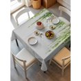 thumbnail image 6 of Sage Green Table Cloth, Waterproof Tablecloth for Square Tables, Summer Botanical Leaves Watercolor Reusable Washable Fabric Table Cover for Restaurant Kitchen Dining Tables 60"x60", 6 of 9