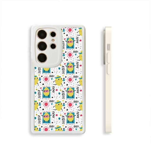 Proteja su teléfono con estilo: cubierta plateada mate de doble capa con estampado de dibujos animados coloridos para iPhone 15 Pro Max 14 13 12 Pro 11