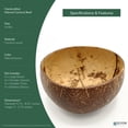 thumbnail image 2 of Elyon Tableware® Handcrafted Natural Coconut Bowl, Gift Set of 4 Jumbo Bowls, 4 Wooden Spoons, 4 Wooden Forks, and 4 Bamboo Straws, Eco-Friendly, 100% Organic Coconut Shell, Service for 4, 2 of 5