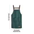 thumbnail image 3 of Waterproof Oil-Proof Kitchen Apron, PVC Washable Dirt-Resistant Cooking Apron with H-Strap and Phone Pocket, Multiple Colors for Baking and Home Use, 3 of 5