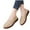 Beige, variant on Eltusu Women Loafer Flat Shoes, Breathable No Slip Round Toe PU Dress Shoes Brown Size 6