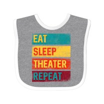 Inktastic Acting Eat Sleep Theater Repeat Boys or Girls Baby Bib