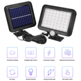 thumbnail image 3 of Lámparas solares para exterior, lámpara solar de 56 LED para exterior con detector de movimiento, resistente al agua IP65, ángulo de iluminación de 120 °, lámpara de pared solar para jardín con cable Xemadio 2033578, 3 of 9