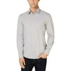 Michael Kors Mens Shirt Deep Large Button Front Stretch Gray L