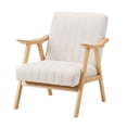 thumbnail image 1 of JOMEED Chaise d'Appoint Moderne avec Cadre en Bois Rembourré et Coussin en Tissu, 1 of 11