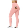 thumbnail image 1 of Gibobby Leggings Translúcido Mujer Pantalones Mujer Estampado Hip High Tight Fitting Sports Hip Fitness Peach Pantalones Cintura Yoga Yoga Pantalones（Rosa， XL), 1 of 4