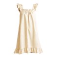 thumbnail image 4 of NominalSnug Womens Cotton Nightgown Square Neck Ruffle Strap Sleeveless Midi Sleep Dress With Pockets Loungewear, 4 of 6
