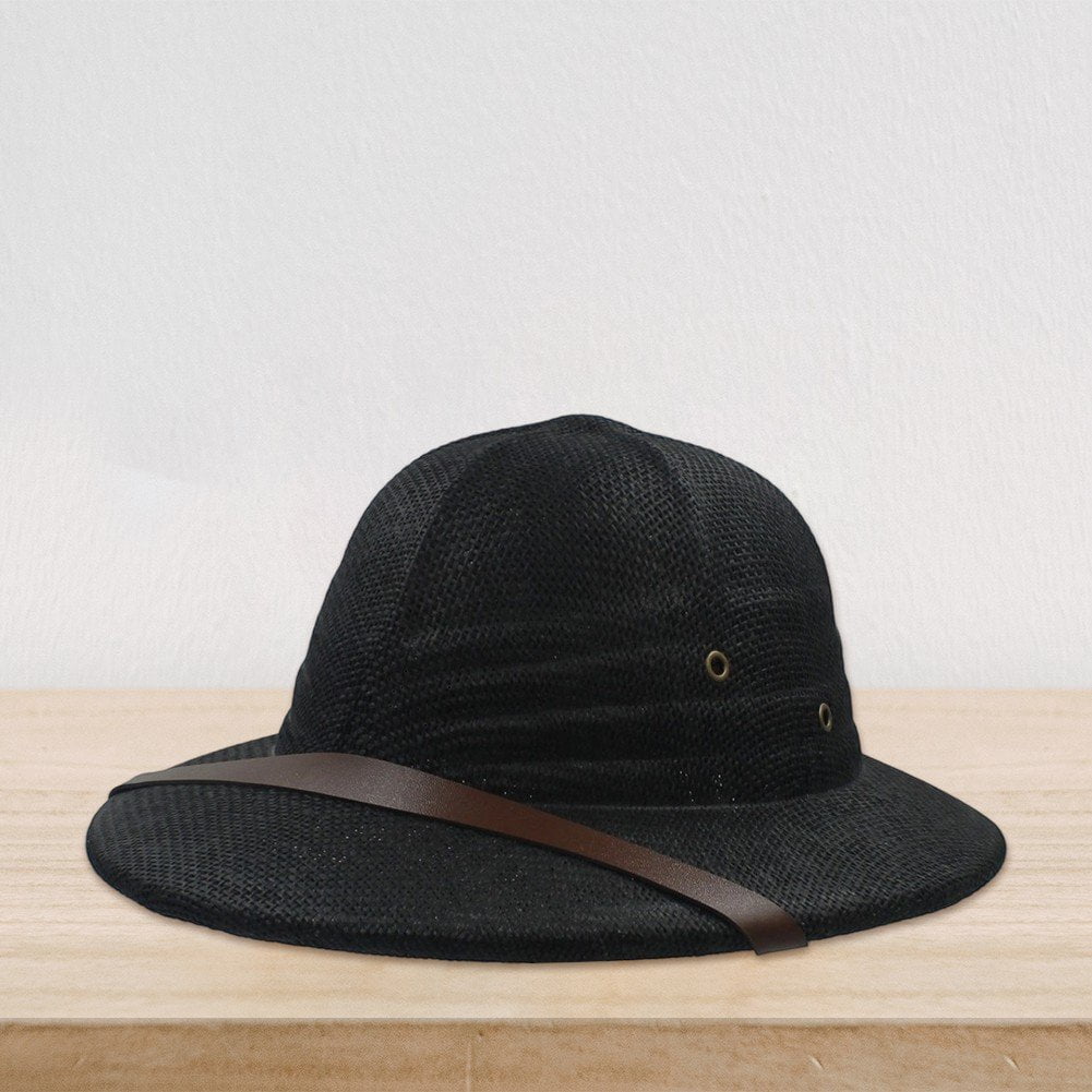 Jiibva Straw Helmet Pith Sun Hat For Men Women Pith Hat Summer Hat Vietnam Hat Jungle Cap