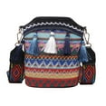 thumbnail image 2 of Bolsos Hippie jinwen Bolso de Hombro Bordado Estilo Bohemio Cubo Vacaciones Negro, 2 of 8