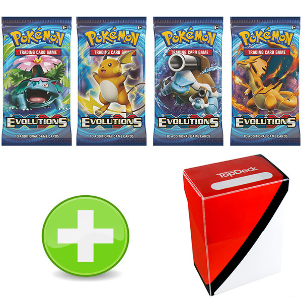 Pokemon XY Evolution Booster Pack with Poke Ball Colorway Deck Box