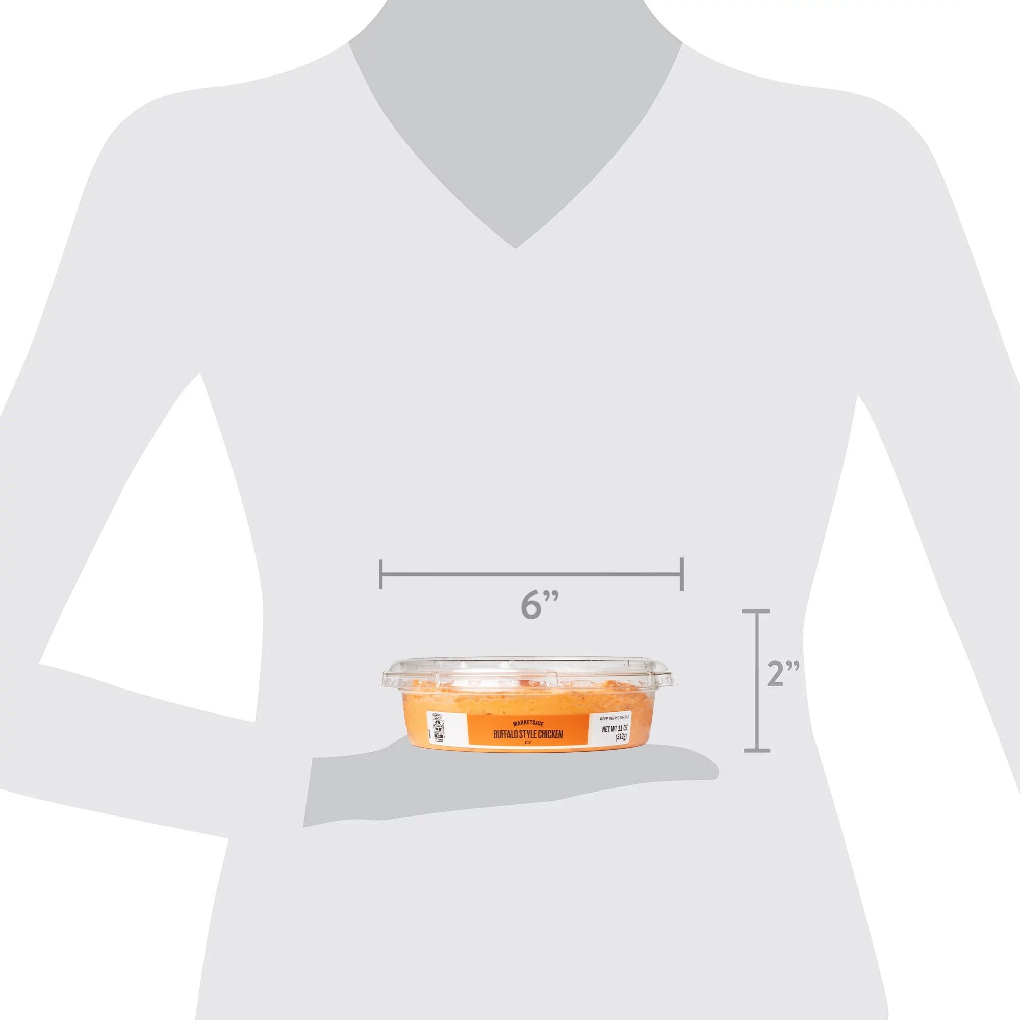 Marketside Buffalo Style Chicken Dip, 11 oz Tub, 1 Count (Refrigerated)