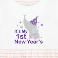 thumbnail image 4 of Inktastic It's My 1st New Year's Elephant Girls Baby Dress, 4 of 5