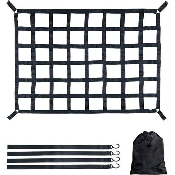 Cargo Net, 50 X 42 Inch Luggage Net For Trailers, Heavy Adjustable Loading Nets,Pickup Cargo Net, Loading Net For Pickup, Truck, Suv, Truck, Car Nets