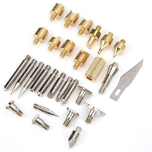 28Pcs Soldering Iron Tips Kit Wood Burning Pen Tips Soldering Iron Replacement Tips Pyrography Craft Tool,Solder Soldering Iron Tip