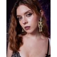 thumbnail image 2 of Pendientes de Halloween con diamantes de imitación, pendientes colgantes de aleación, hipoalergénicos, lindo Dr., 2 of 5