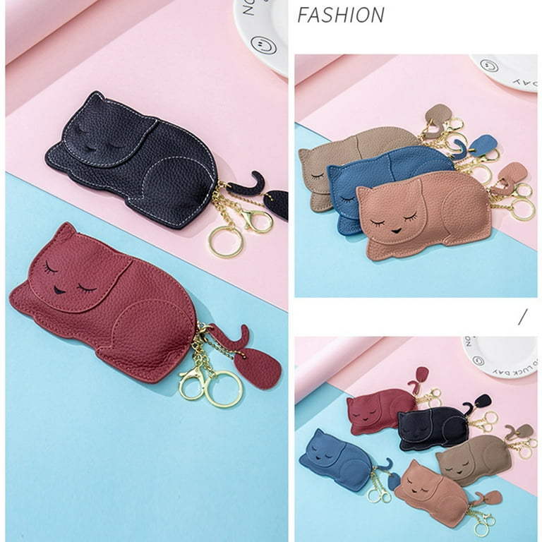Cute cat ultra thin coin purse