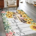 thumbnail image 2 of Sunflowers Trucks Area Rugs 4'x6', Washable Small Throw Rugs for Office Bathroom, Spring Farmhouse Eucalyptus Gray Wooden Indoor Outdoor Rug Non-Slip Low Pile Carpet Runner Reversible Floor Mats, 2 of 8