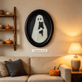 thumbnail image 6 of Vintage Halloween Ghost Wall Art, Oval Framed Spooky Decor, Rustic Farmhouse Style for Living Room & Entryway, Seasonal Home Decoration for Halloween Lovers, 6 of 7