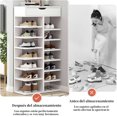 thumbnail image 2 of Zapateros Organizador, Estante para Zapatos 40×22×113CM, Zapatera Mueble Madera con 7 Niveles y cajón Superior, Acomodador de Zapatos Ideal para Pasillo, Entrada, Sala de Estar, 2 of 4