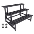 thumbnail image 1 of Soporte de Metal para plantas, macetero de flores, diseño de escalera, organizador de macetas, estante de exhibición de 3 niveles para jardín y patio 120cmx62cmx53cm, 1 of 8