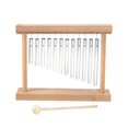 thumbnail image 2 of Kokiya 12 Tone Chime Hand Chimes Accompaniment Desktop Decoration Music Percussion Instrument with Wooden Stand for Performance Kids, 2 of 9