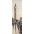 thumbnail image 2 of Atelier B Art Studio 13x32 Black Ornate Wood Framed with Double Matting Museum Art Print Titled - Big Ben in London, 2 of 4