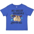 thumbnail image 3 of Inktastic My Great Grandma Loves Me with Sloth and Hearts Boys or Girls Toddler T-Shirt, 3 of 5