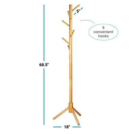 High Grade Wooden Tree Coat Rack Stand, Coat Stand Dimensions