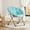Blue, variant on IdealHouse Faux Fur Saucer Chair - Oversized Foldable Moon Chair for Adults, 300lb Capacity Lounge Chair with Metal Frame, Plush Flower Accent Seat for Bedroom, Living Room or Dorm (Blue)