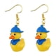 thumbnail image 5 of Pendientes de pato amarillo tridimensionales de moda, joyería de pato genial, pendientes de gancho para la oreja con animales de dibujos animados, material liviano, 5 of 6