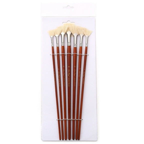 YIGZYCN 7Pcs Hog Bristle Hair Anti-Shedding Brushes for Acrylic Watercolor Oil Painting