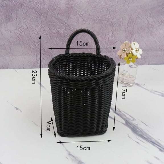 Wall-Mounted Hanging Basket for Door, Kitchen & Bathroom Storage Organizer, Space-Saving Wall Basket