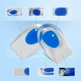 thumbnail image 3 of 1 par de almohadillas de Gel de silicona para talón plantillas para zapatos plantillas suaves antideslizantes para aliviar el dolor de pies, 3 of 8